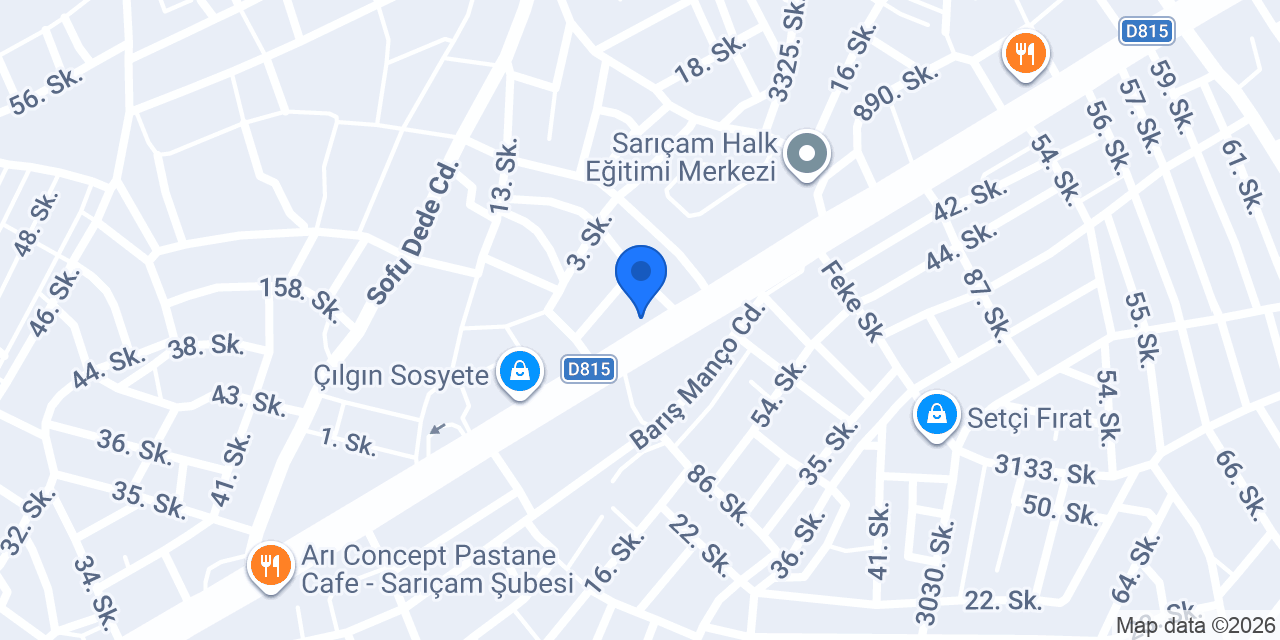 Sarıçam Erkek Kuaförü konumu