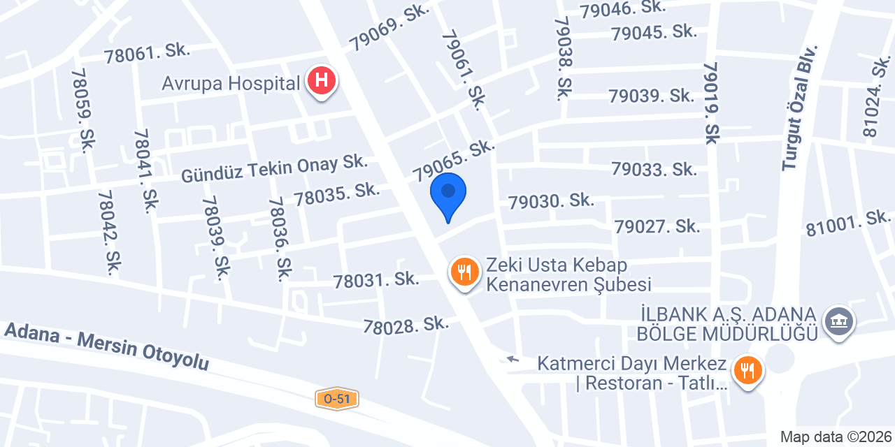 ADANA ÖZYÜKSEL DOĞALGAZ-KOMBİ&RADYATÖR&TESİSAT konumu