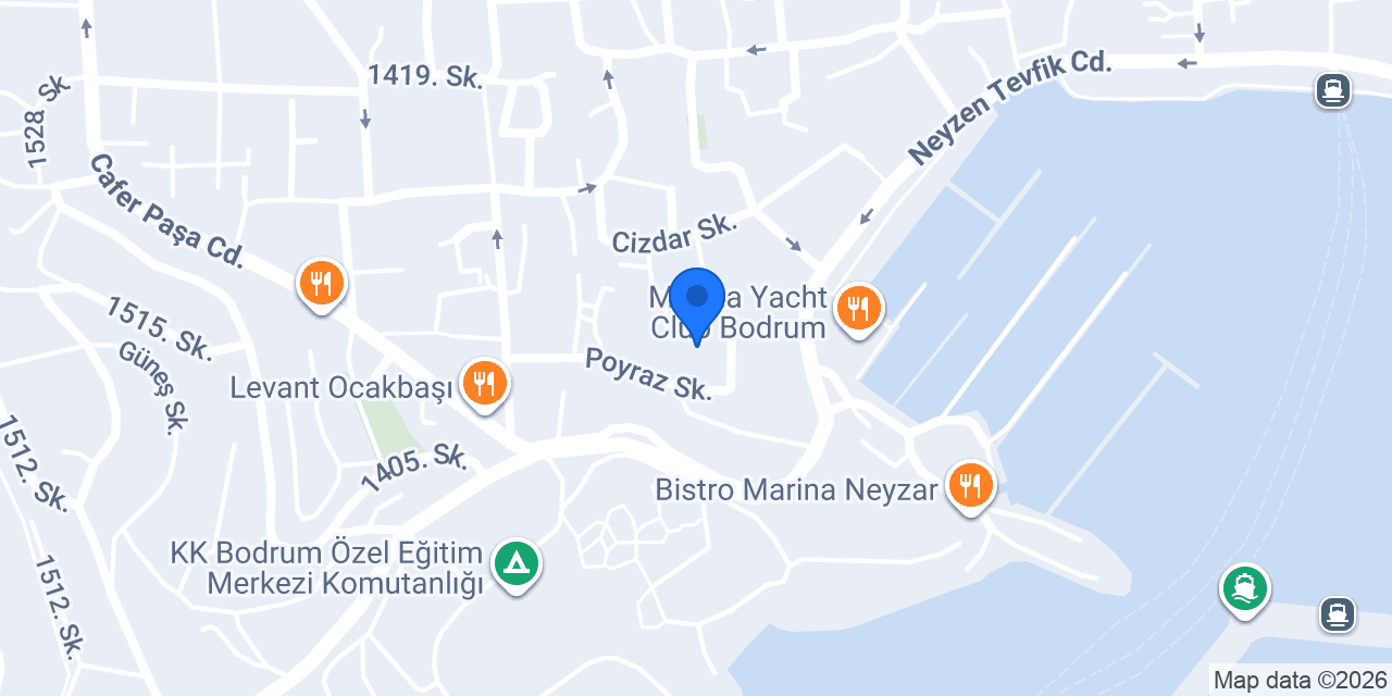 Marina Hotel Bodrum konumu