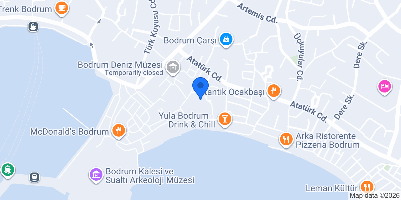 BODRUM MERKEZ OTEL PANSİYON konumu