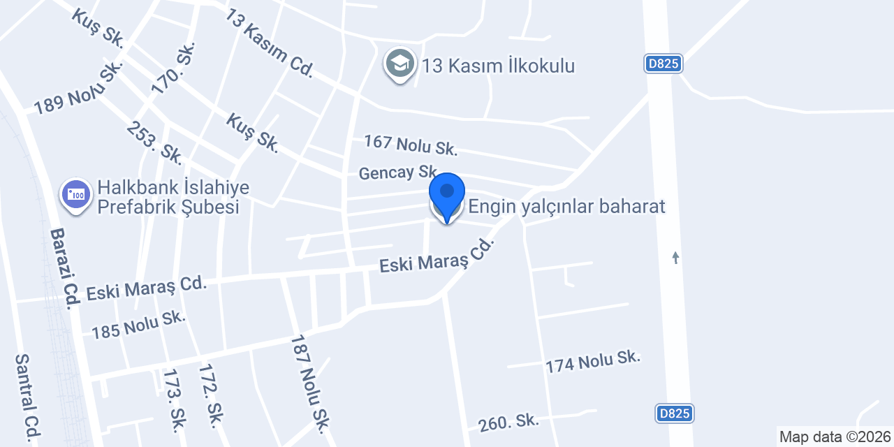 Engin yalçınlar baharat konumu