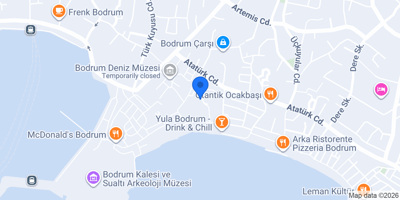Bodrum Türkan Kuaför konumu