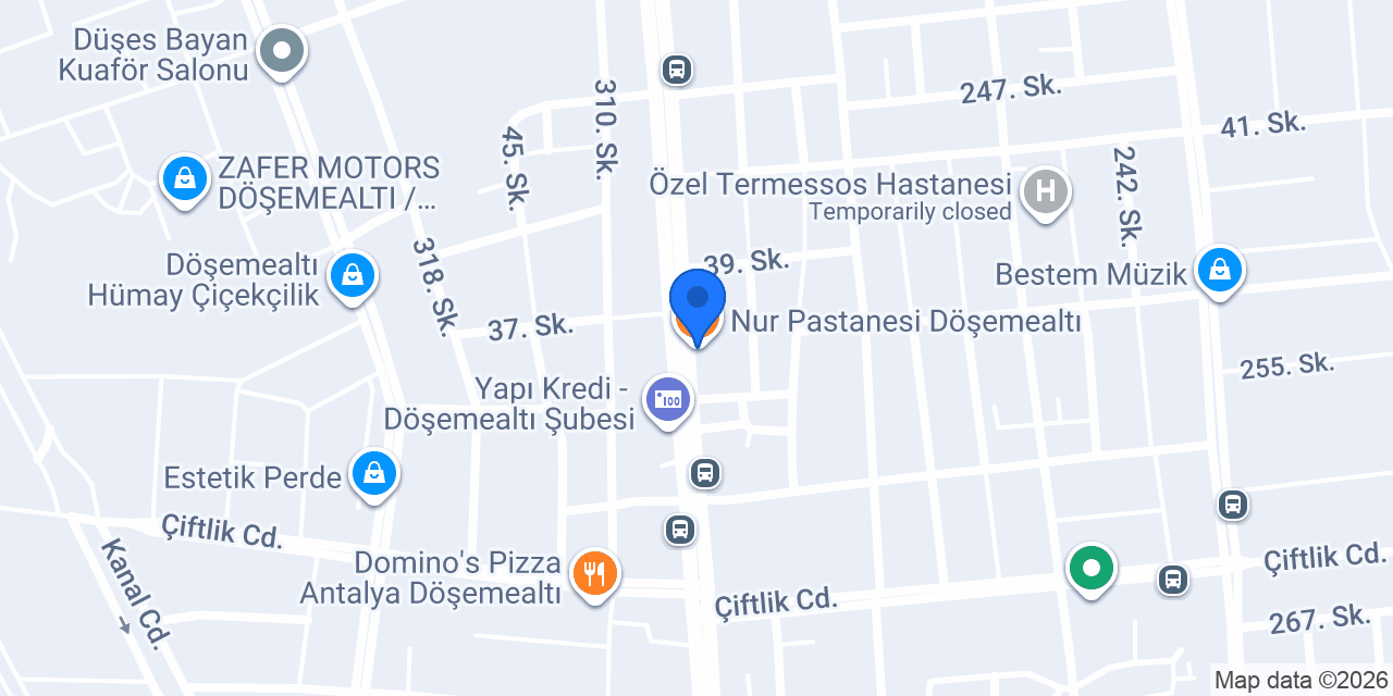 Nur Pastanesi Döşemealtı konumu