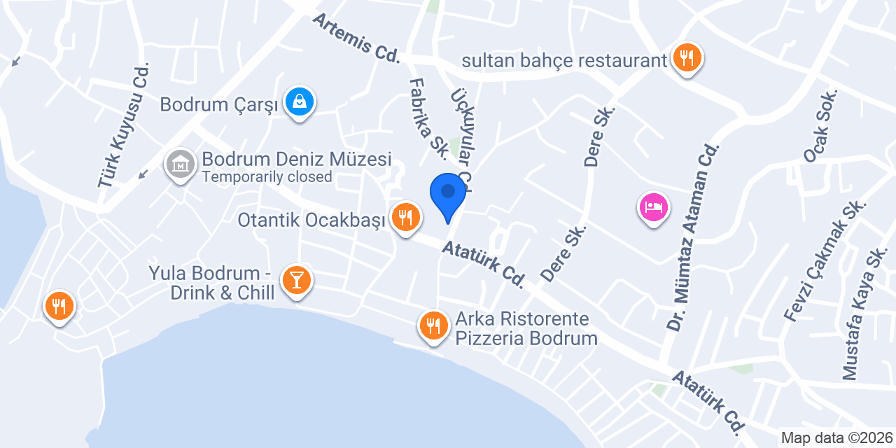 Devran Pansiyon Bodrum konumu