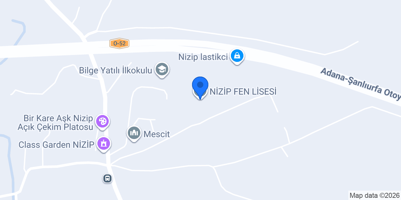 NİZİP FEN LİSESİ konumu