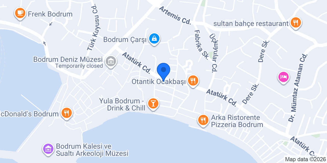 Karaca Bodrum konumu