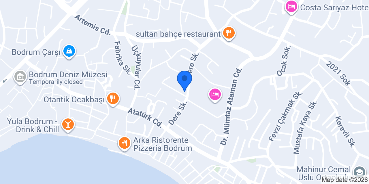 Bodrum Tango Akademi konumu