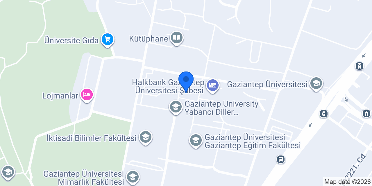 GAZİANTEP ÜNİVERSİTESİ TÖMER konumu