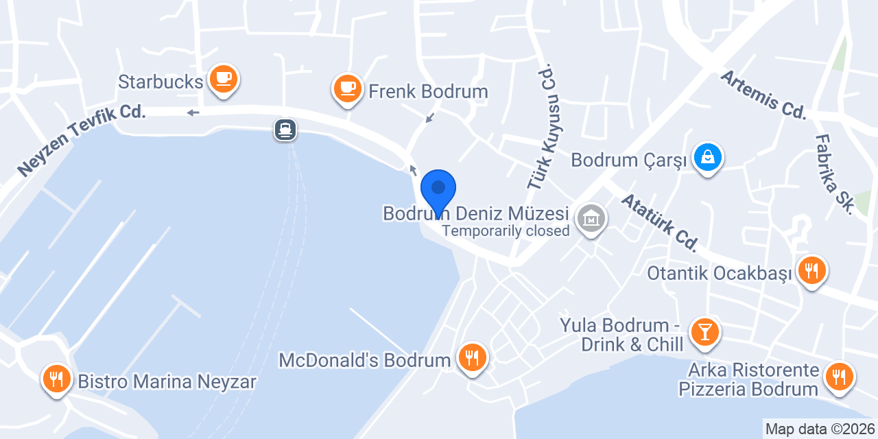 Bodrum Turunç Cafe konumu