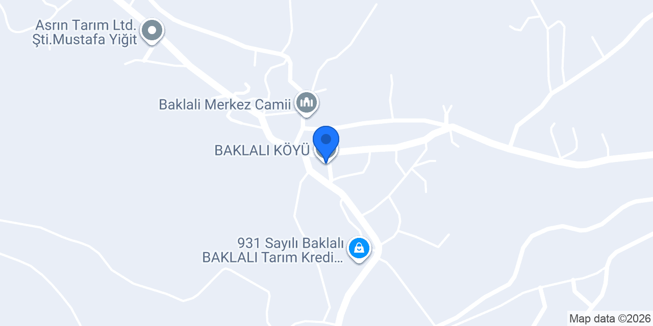 BAKLALI KÖYÜ konumu