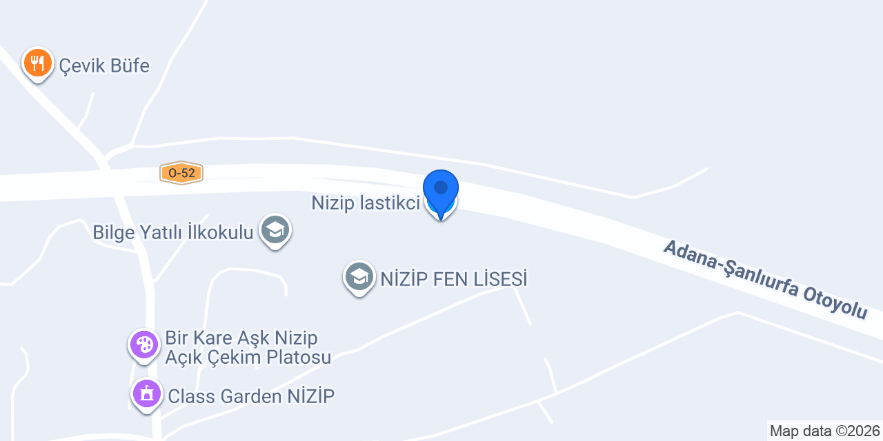 Nizip lastikci konumu