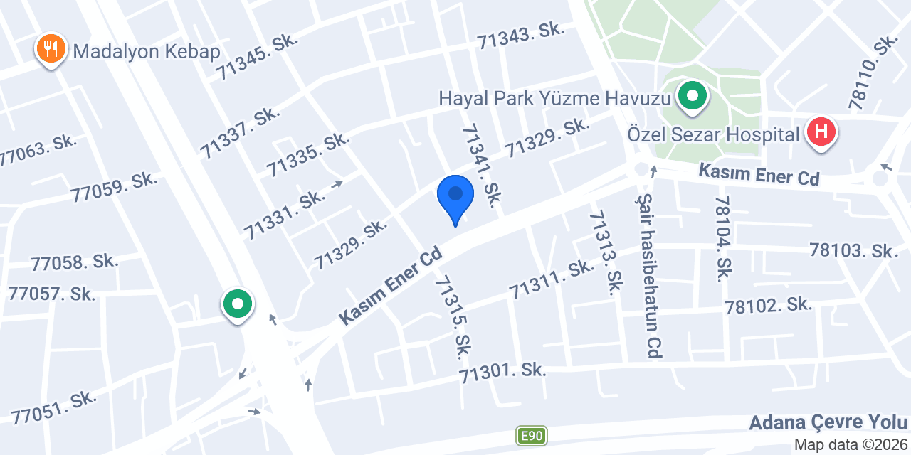 Divanev | Adana Hayalpark konumu