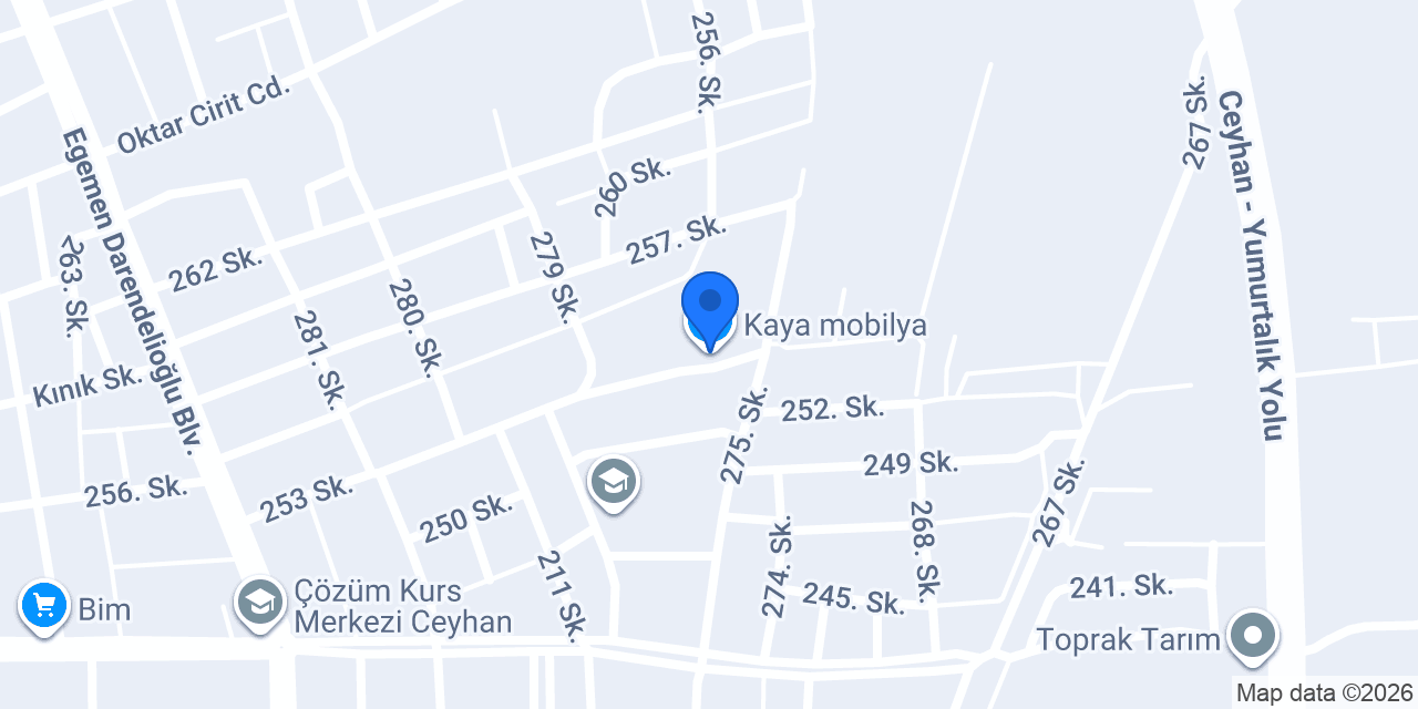 Kaya mobilya konumu