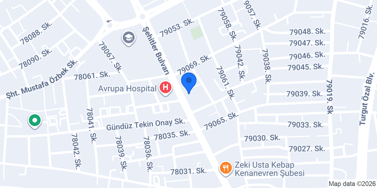 Adana Cadde Sürücü Kursu konumu