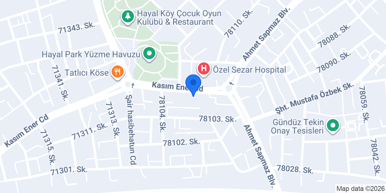 Pakfırın Hayalpark Şubesi konumu