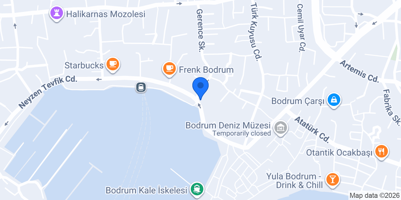 Nadoo Bodrum konumu