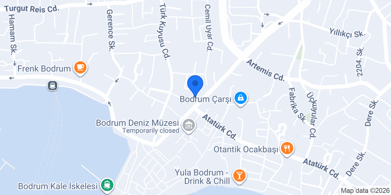 Çarşı Cafe - Bodrum Belediye A.Ş. konumu