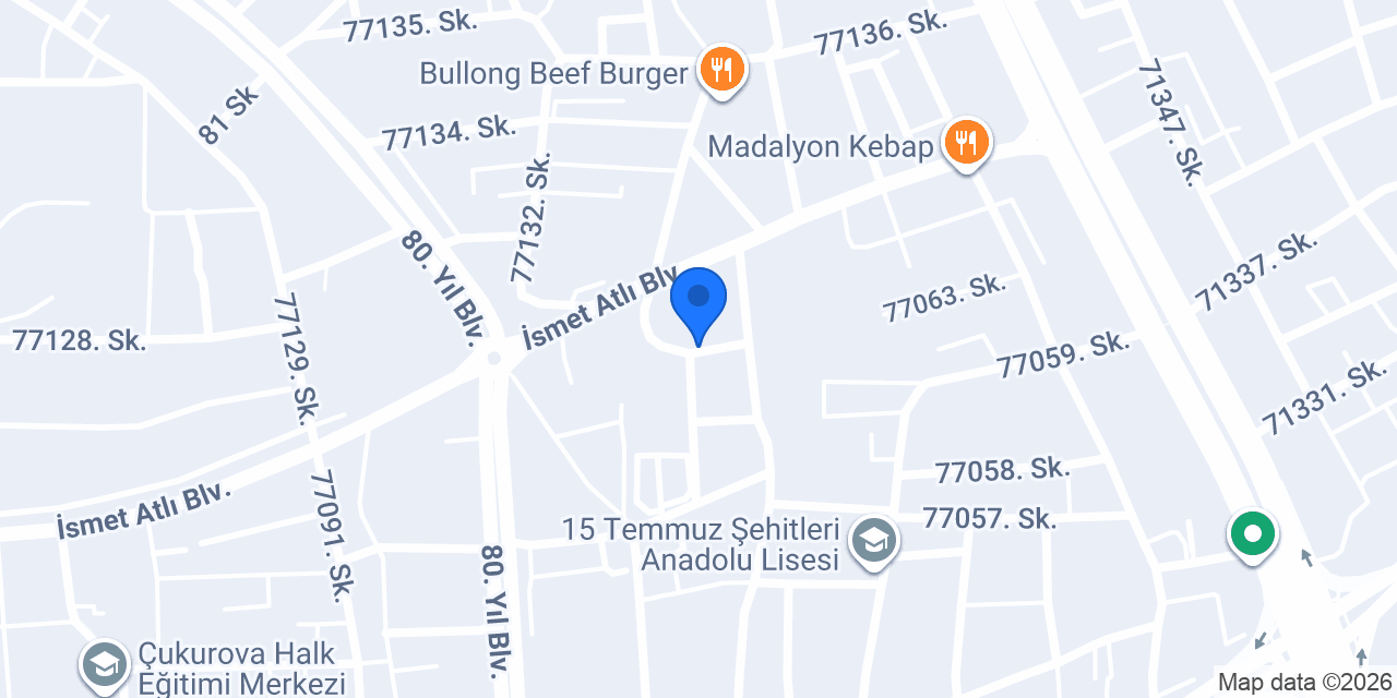 Adana Çukurova Taksi konumu