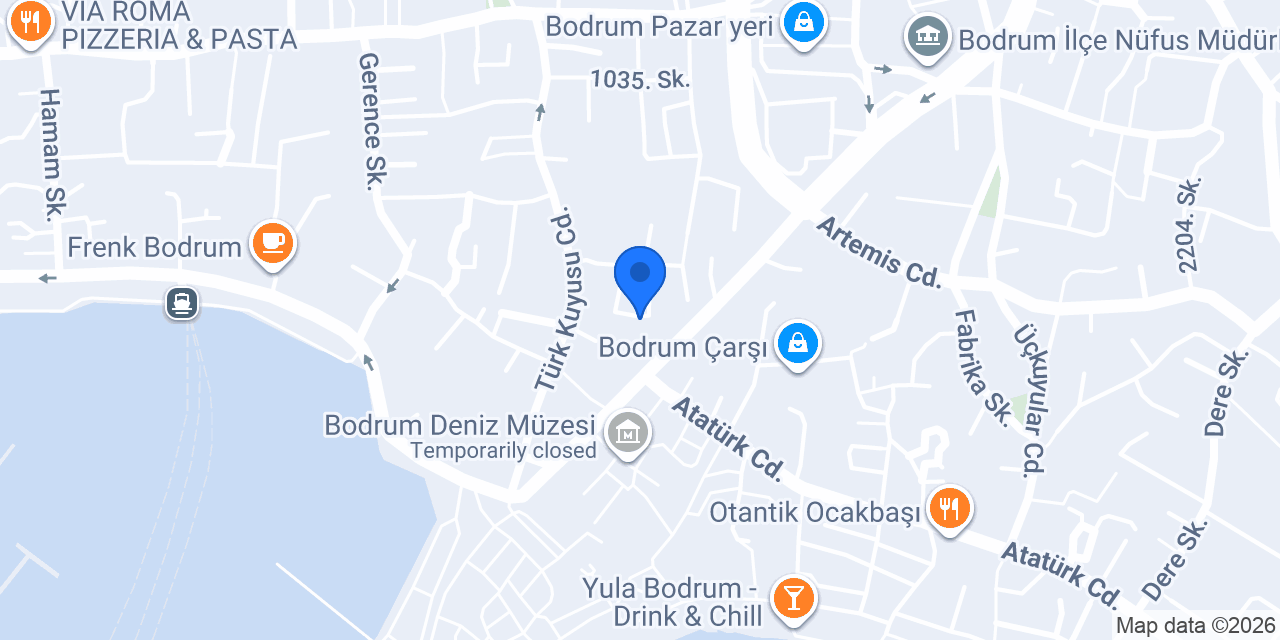 Gurme Seafood Bodrum konumu