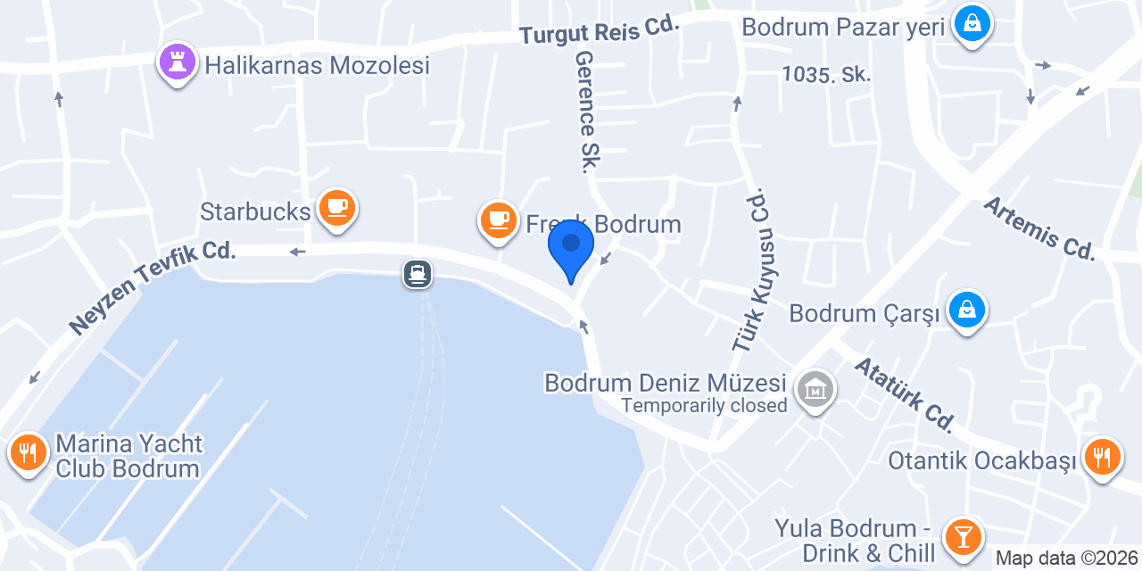 MADO Bodrum Neyzen Tevfik konumu