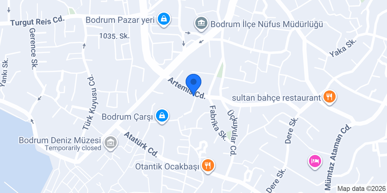 Pepeçura Bodrum konumu