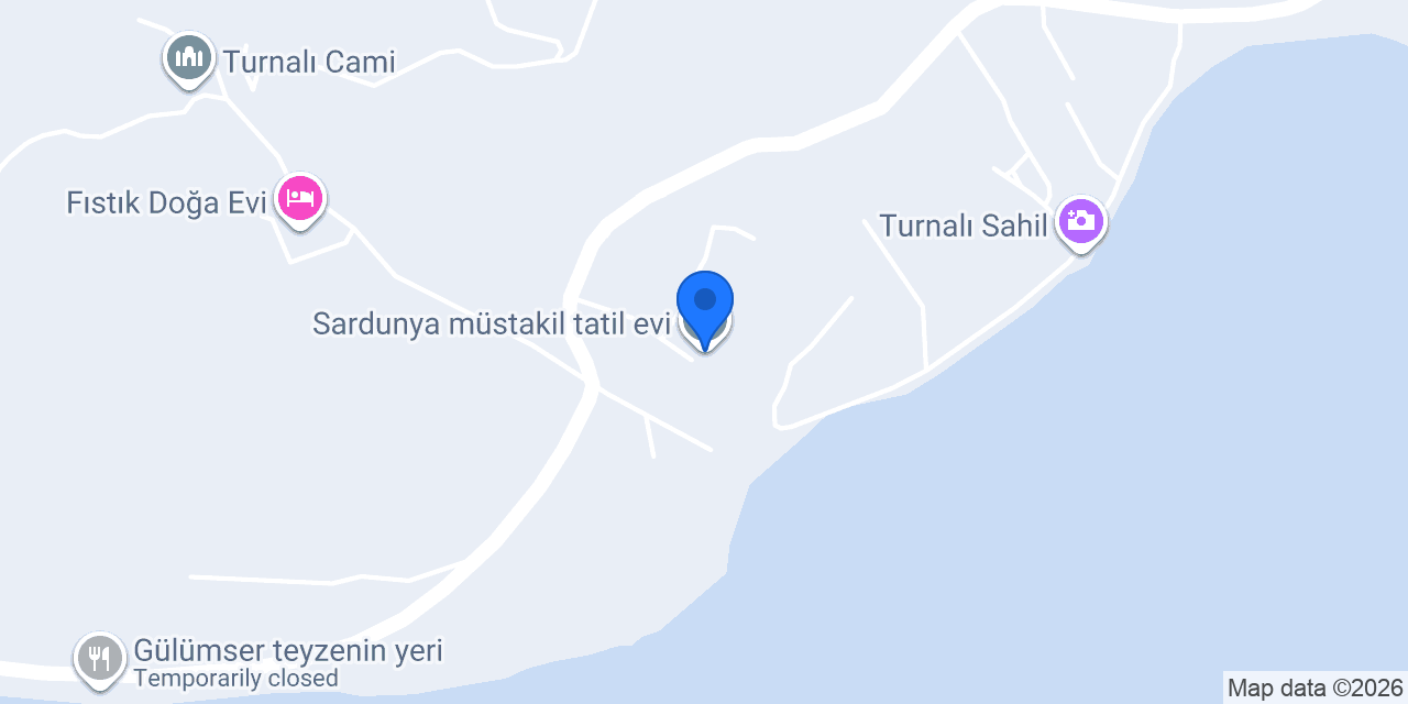 Sardunya müstakil tatil evi konumu