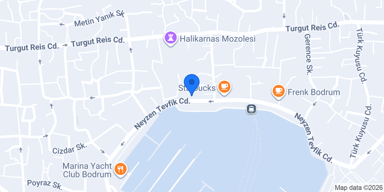Zümrüt Pansiyon Bodrum konumu