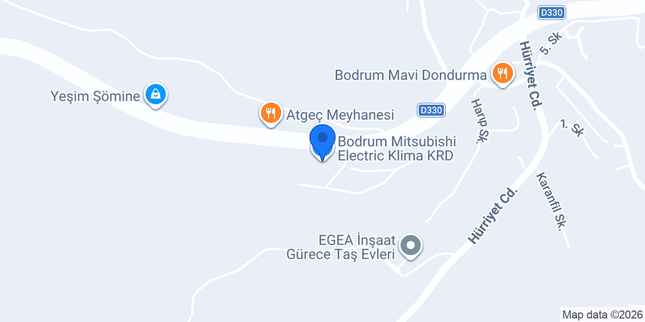 Bodrum Mitsubishi Electric Klima KRD konumu
