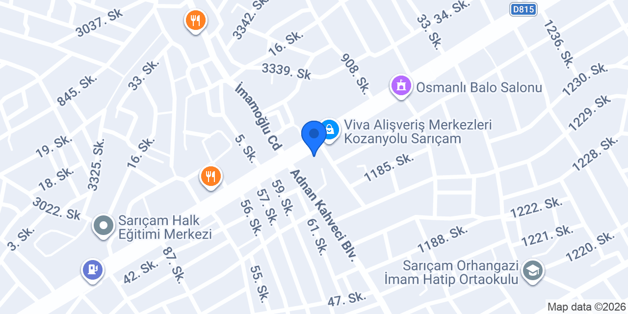 Sarıçam Dekorasyon & Mobilya konumu
