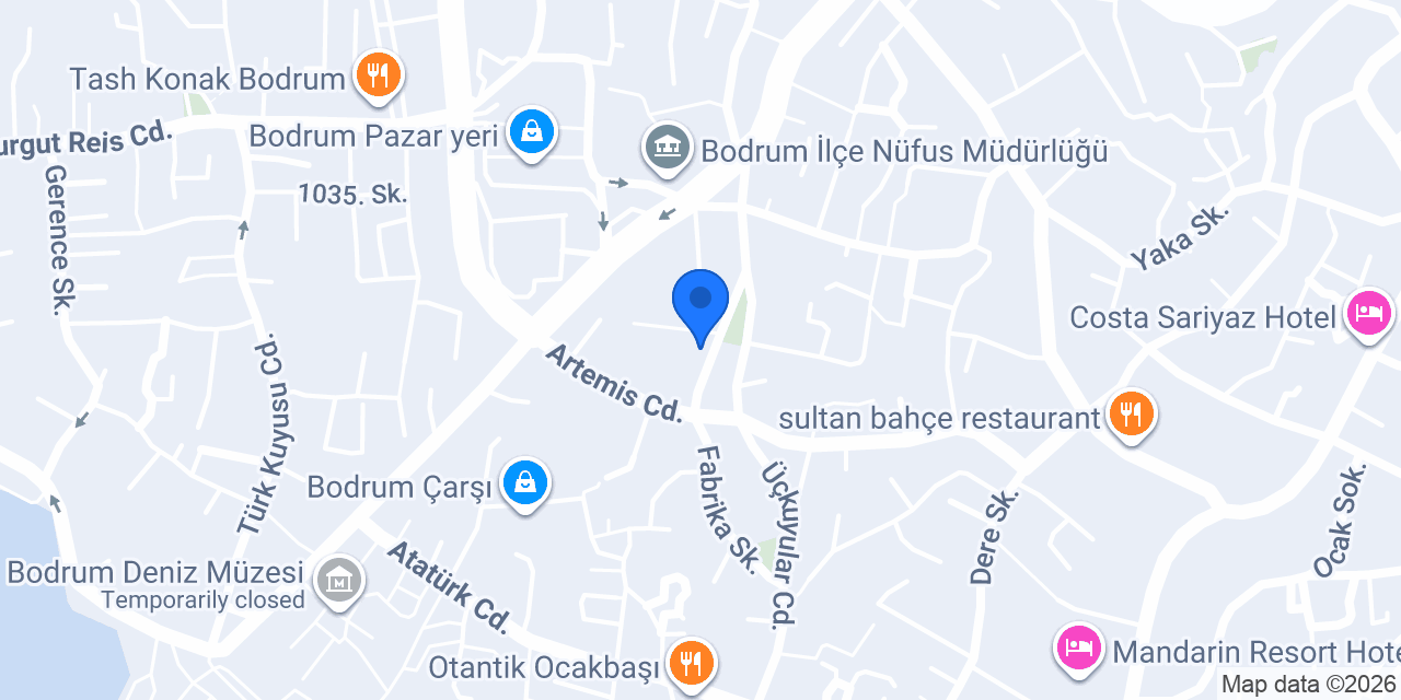 Bodrum Evtaş nakliyat konumu