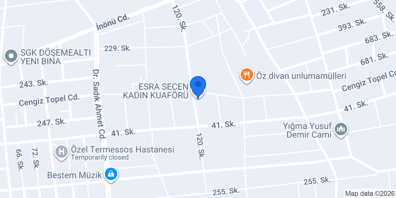 ESRA SEÇEN KADIN KUAFÖRÜ konumu