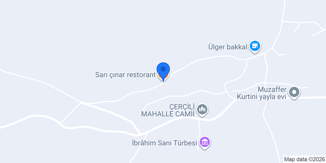Sarı çınar restorant konumu