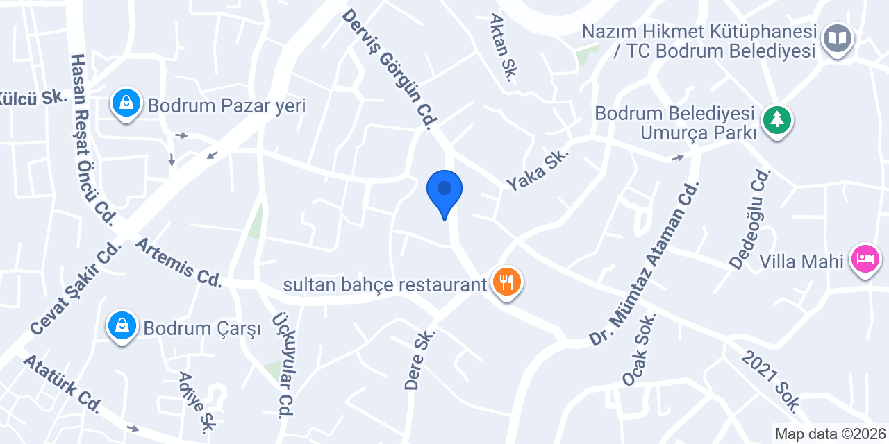 Bodrum Peninsula Car Rental konumu