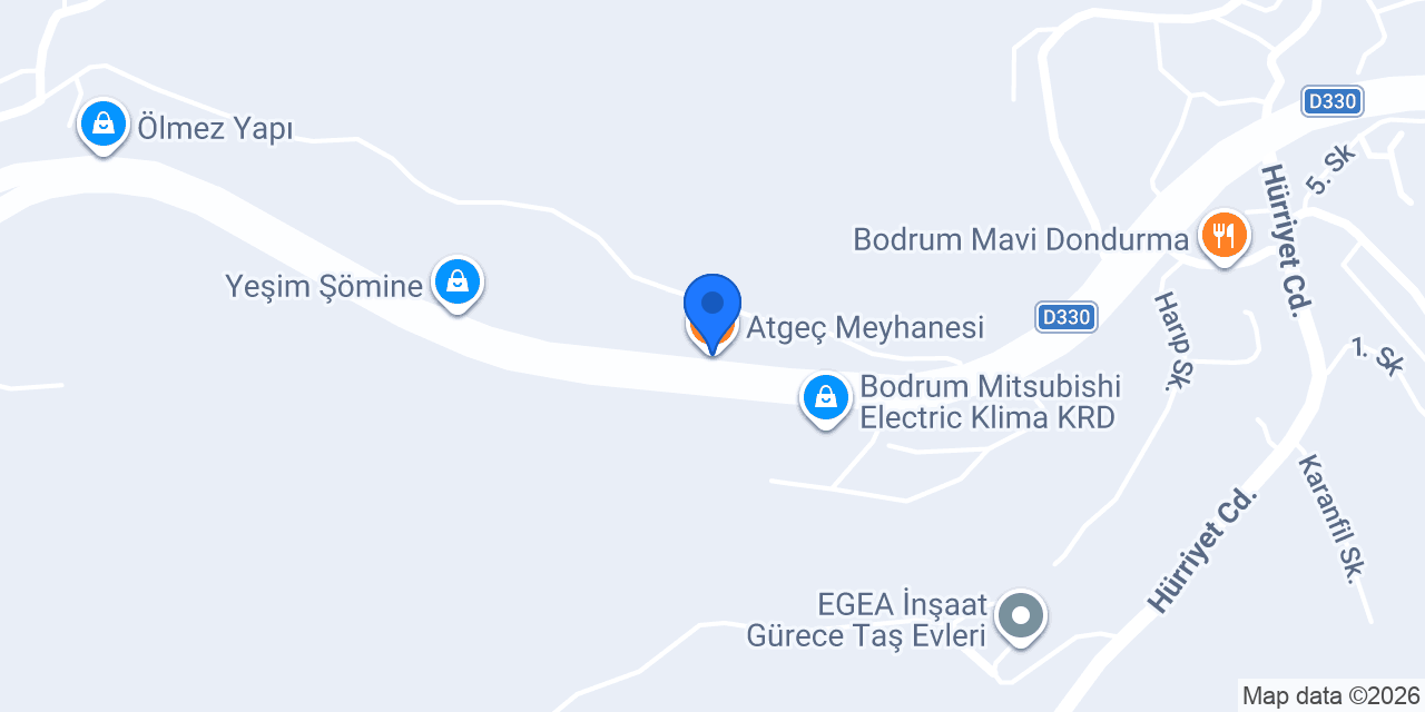 Atgeç Meyhanesi konumu