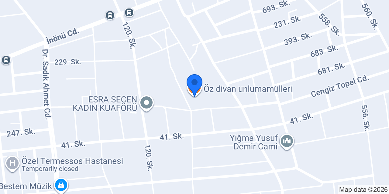 Öz divan unlumamülleri konumu