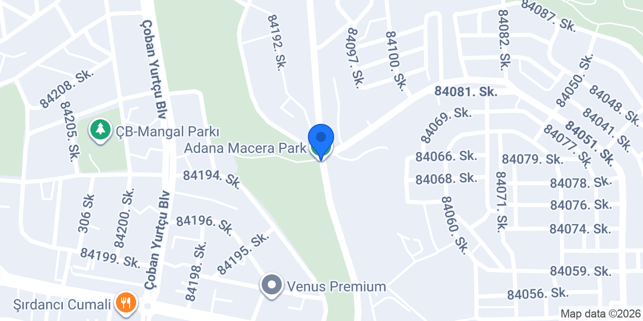 Adana Macera Park konumu