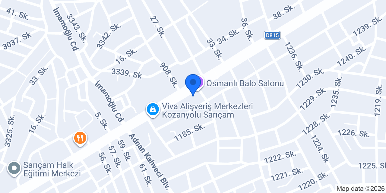 Sarıçam kuyumculuk konumu