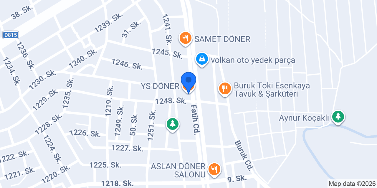 YS DÖNER konumu