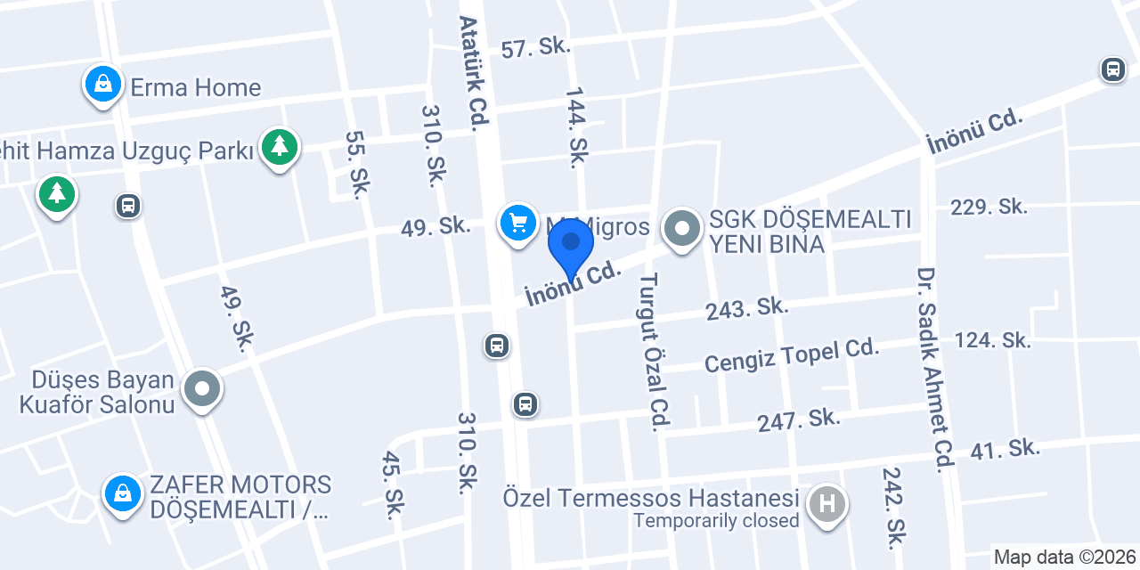 Beşli pide kebap salonu konumu