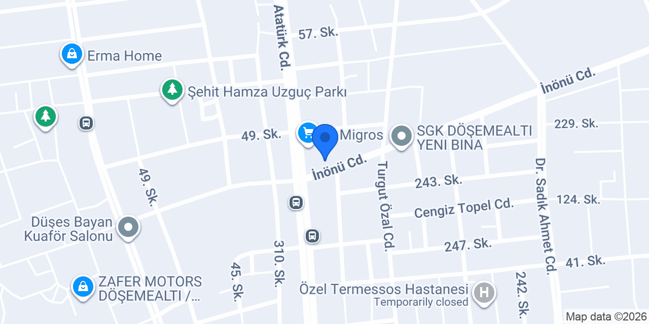 Döşemealtı Tuğra çiçekçilik konumu