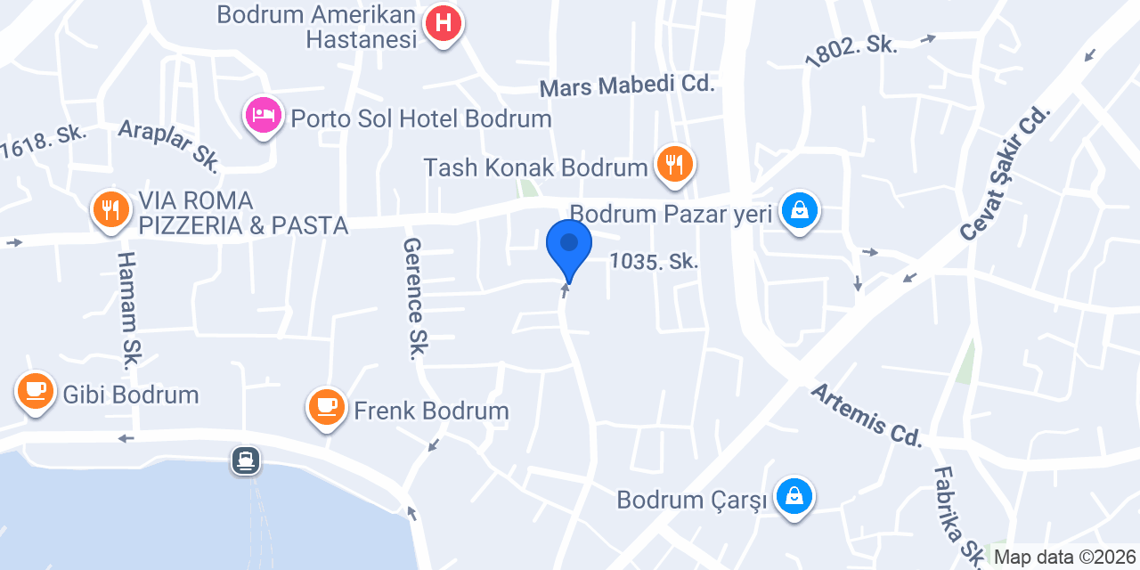 gökMavi Pansiyon konumu