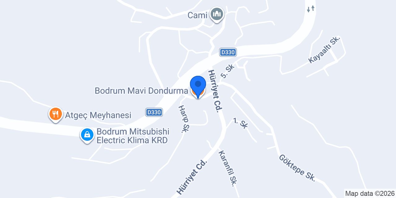 Bodrum Mavi Dondurma konumu