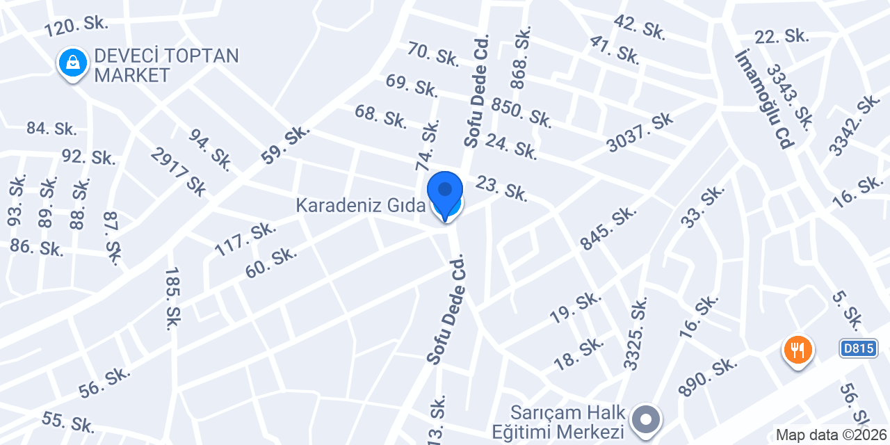 Karadeniz Gıda konumu