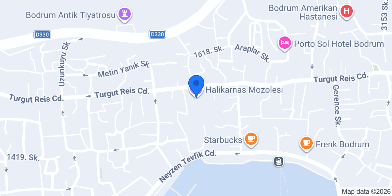 Halikarnas Mozolesi konumu