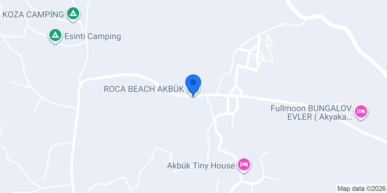 ROCA BEACH AKBÜK konumu