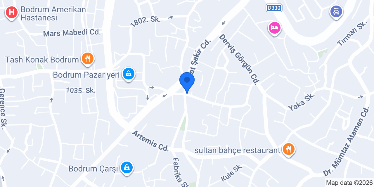 Bodrum Merkez Sürücü Kursu konumu