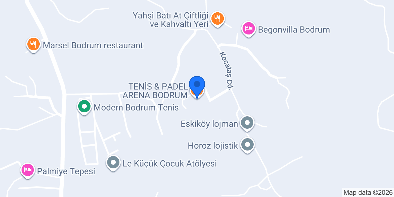 TENİS & PADEL ARENA BODRUM konumu