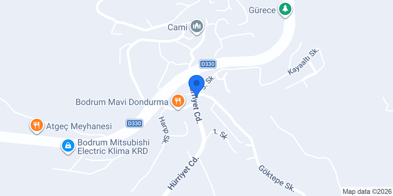 Özdemir Ferforje | Bodrum Demirci & Çelik Kapı Sistemleri konumu