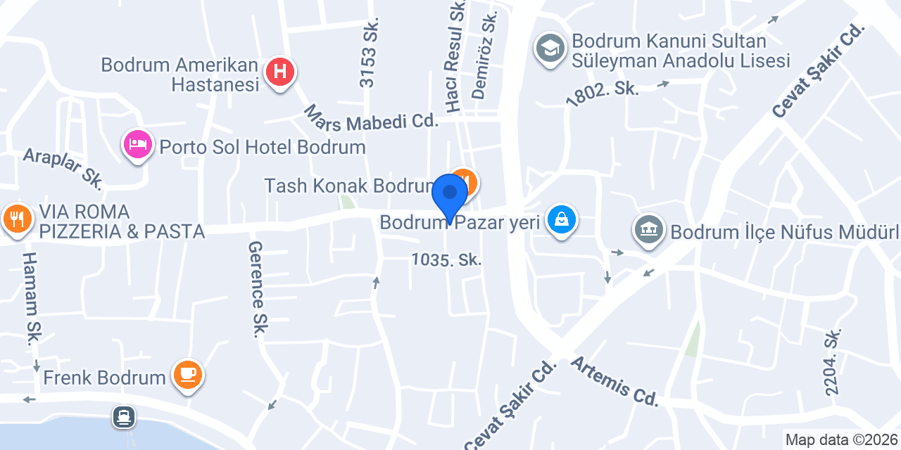 Bodrum Uğur Anadolu Lisesi konumu