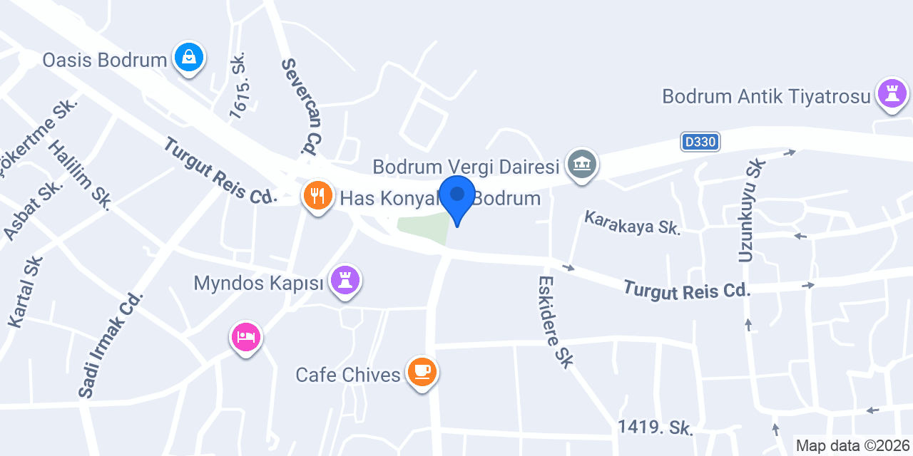 Garanti BBVA Bodrum Şubesi konumu
